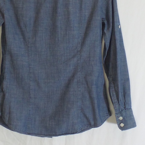 J. Crew "the perfect shirt" chambray button down shirt || XS - Picture 7 of 10